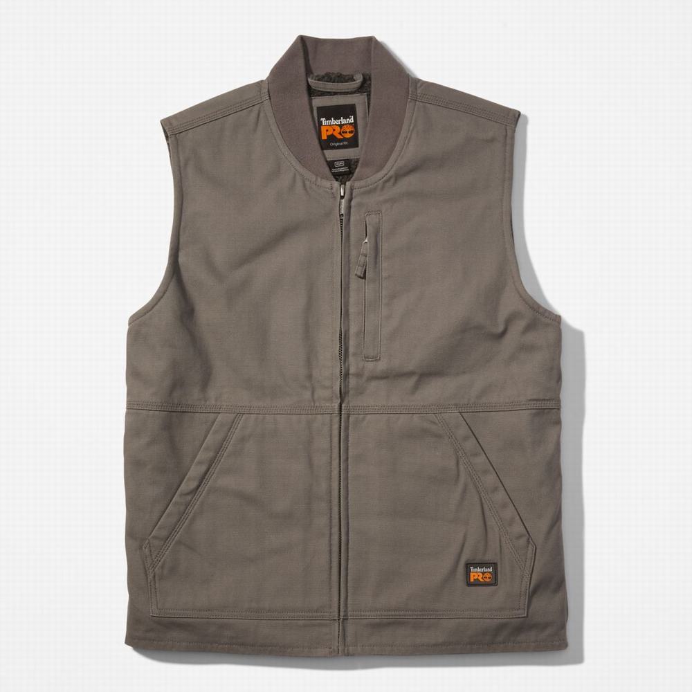 Pánské Vesty Timberland PRO® Gritman Podšité Platene Pewter | TI80752-263