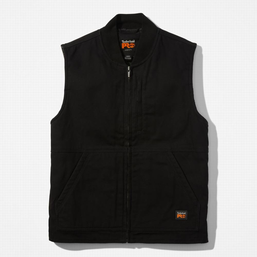 Pánské Vesty Timberland PRO® Gritman Podšité Platene Černé | TI82064-207
