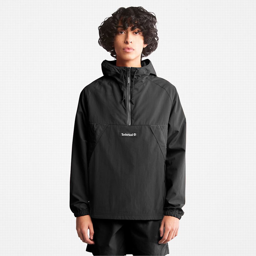 Pánské Větrovka Timberland DWR Zip-Neck Windbreaker Černé | TI70135-467