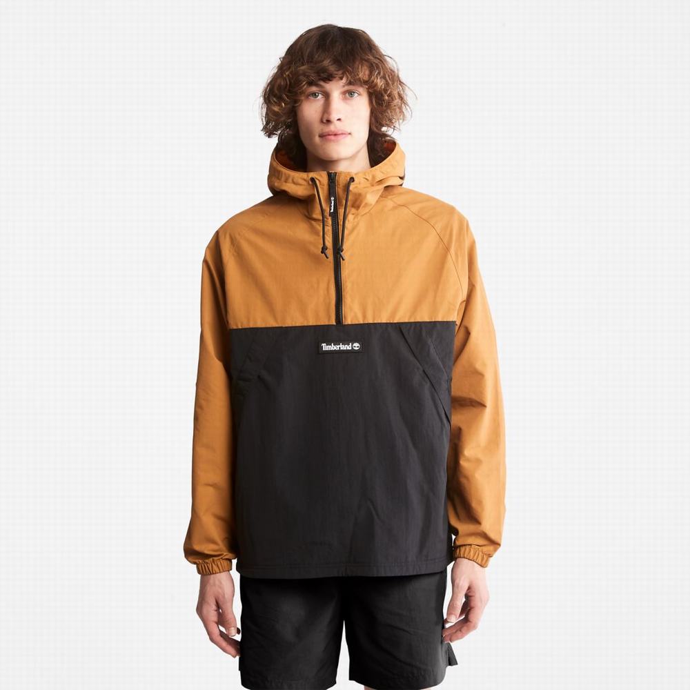 Pánské Větrovka Timberland Zip-Neck Windbreaker Hnědé Černé | TI09428-957