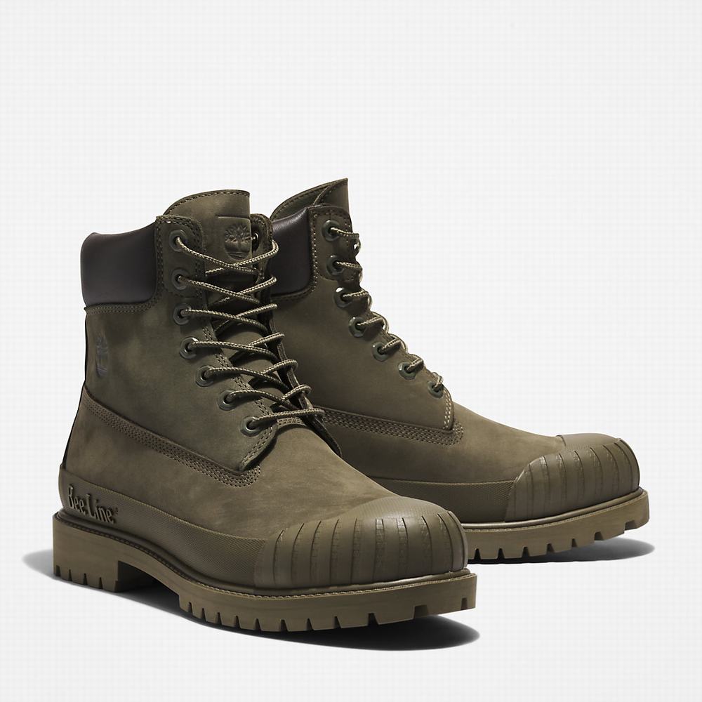 Pánské Zimní Boty Timberland Bee Line x Timberland® 6 Inch Rubber Špicí Tmavě Zelene | TI91576-087