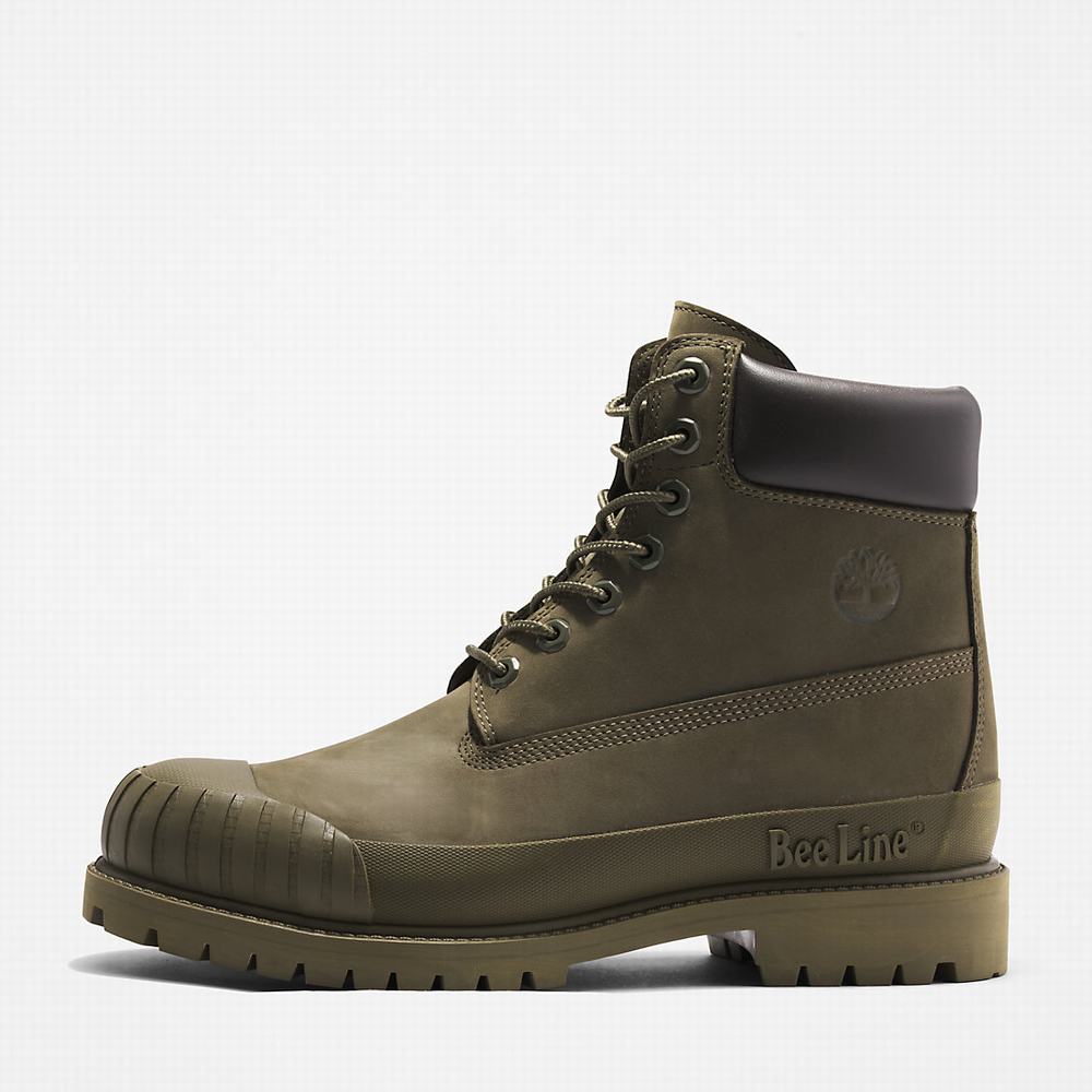 Pánské Zimní Boty Timberland Bee Line x Timberland® 6 Inch Rubber Špicí Tmavě Zelene | TI91576-087