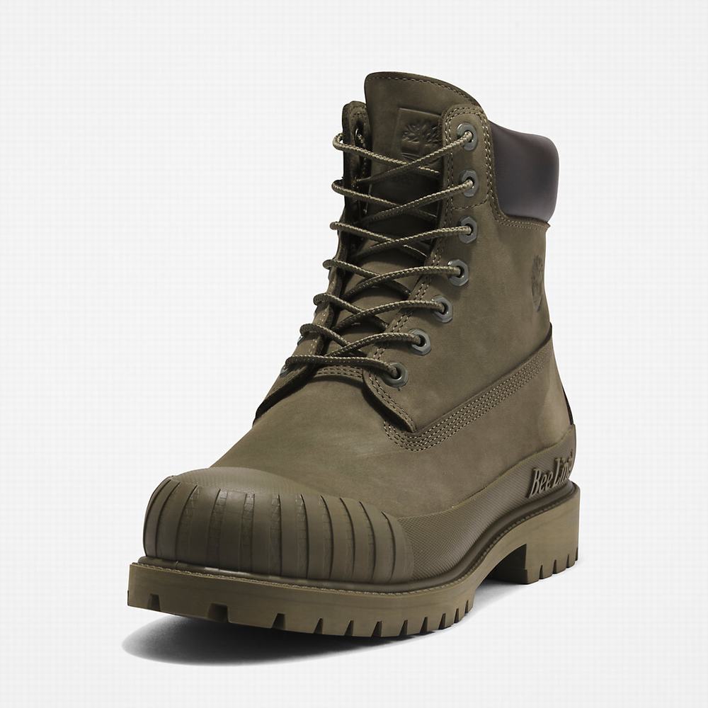 Pánské Zimní Boty Timberland Bee Line x Timberland® 6 Inch Rubber Špicí Tmavě Zelene | TI91576-087