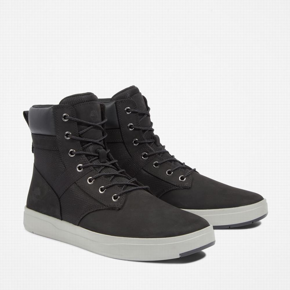 Pánské Zimní Boty Timberland Davis Square Černé | TI80973-946