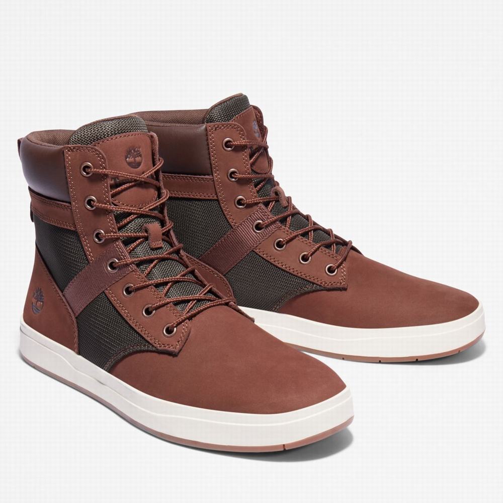 Pánské Zimní Boty Timberland Davis Square Tmavě Hnědé | TI91724-408
