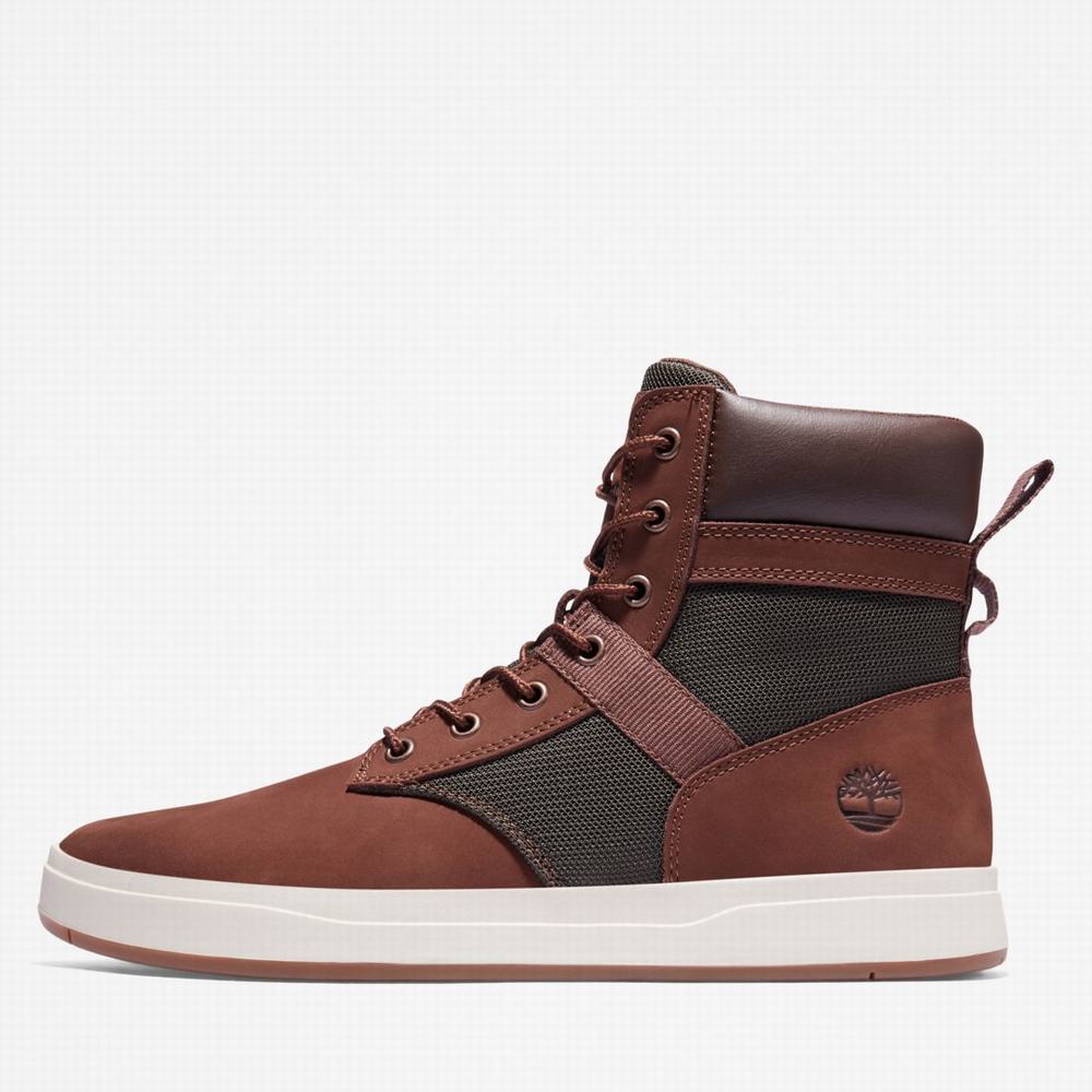 Pánské Zimní Boty Timberland Davis Square Tmavě Hnědé | TI91724-408