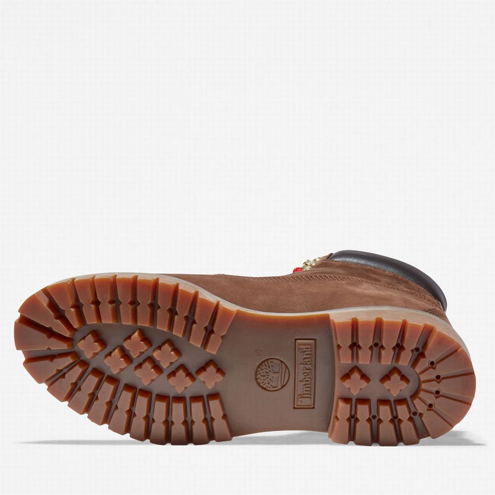 Pánské Zimní Boty Timberland Premium 6 Inch Lux Leather Hnědé | TI75826-281