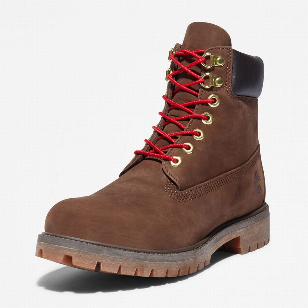 Pánské Zimní Boty Timberland Premium 6 Inch Lux Leather Hnědé | TI75826-281