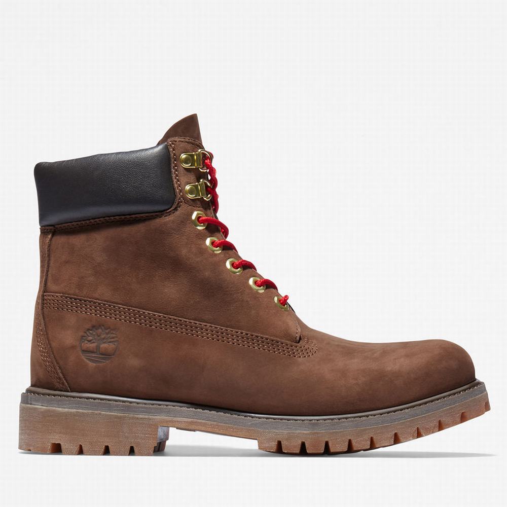 Pánské Zimní Boty Timberland Premium 6 Inch Lux Leather Hnědé | TI75826-281