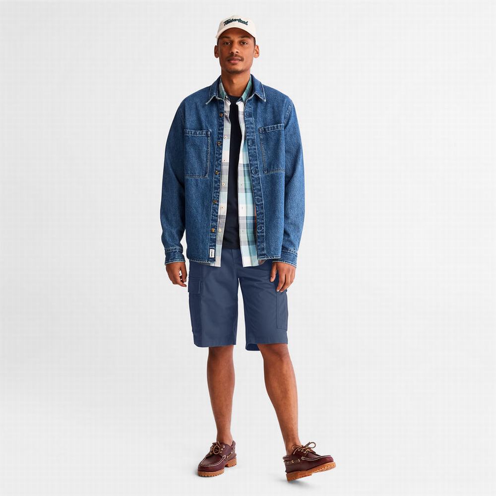 Pánské Šortky Timberland Outdoor Heritage Cargo Tmavě Blankyt | TI80692-325