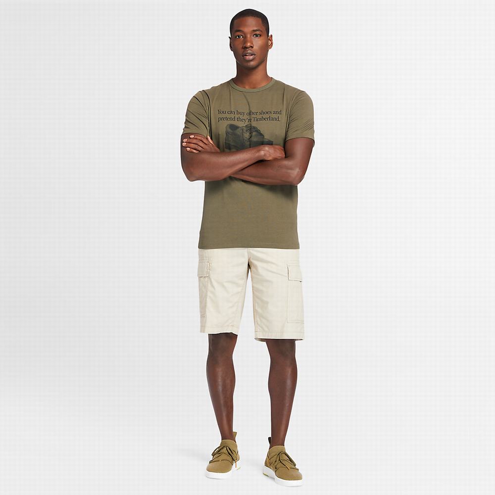 Pánské Šortky Timberland Poplin Cargo Béžový | TI83709-416