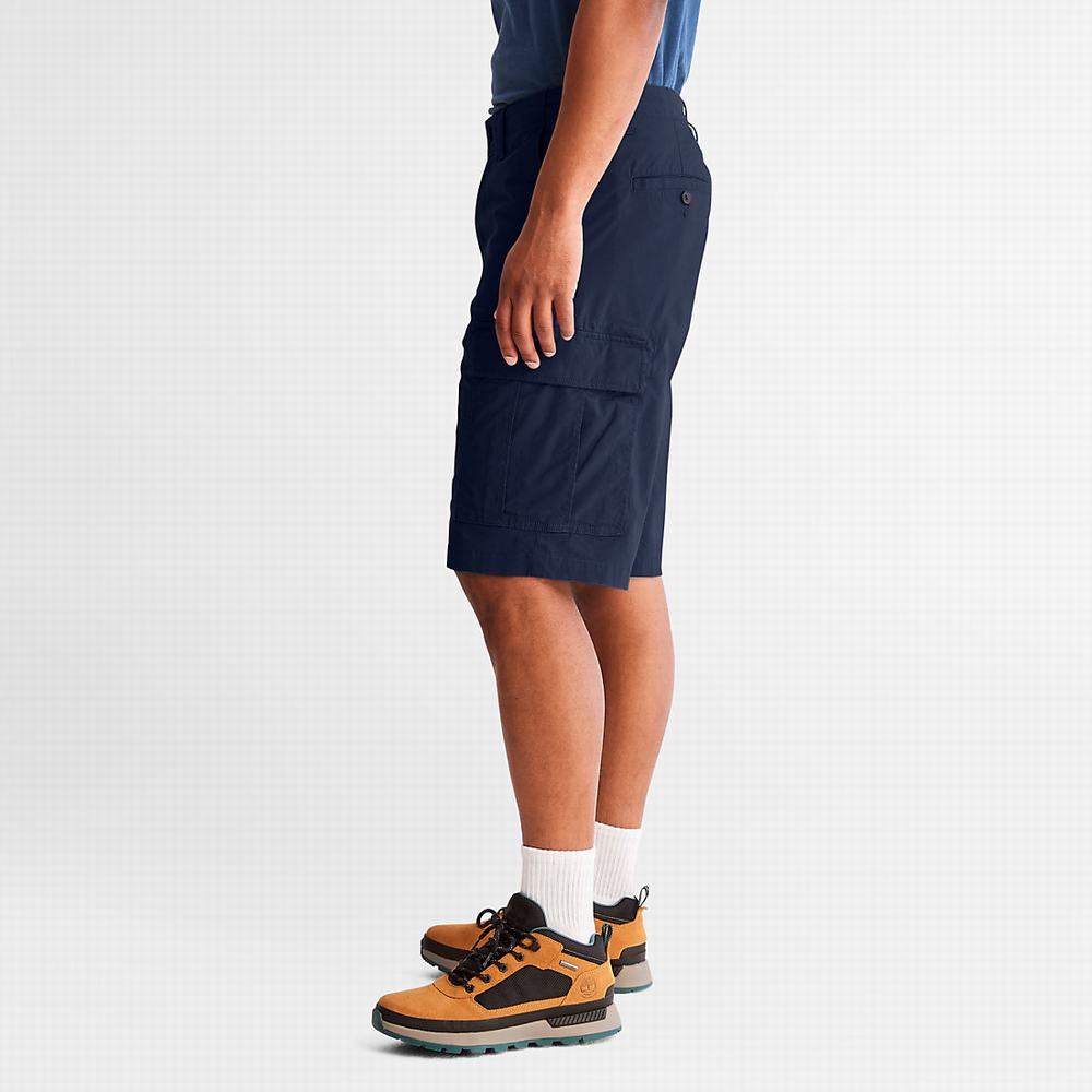 Pánské Šortky Timberland Poplin Cargo Tmavě Blankyt | TI34160-143