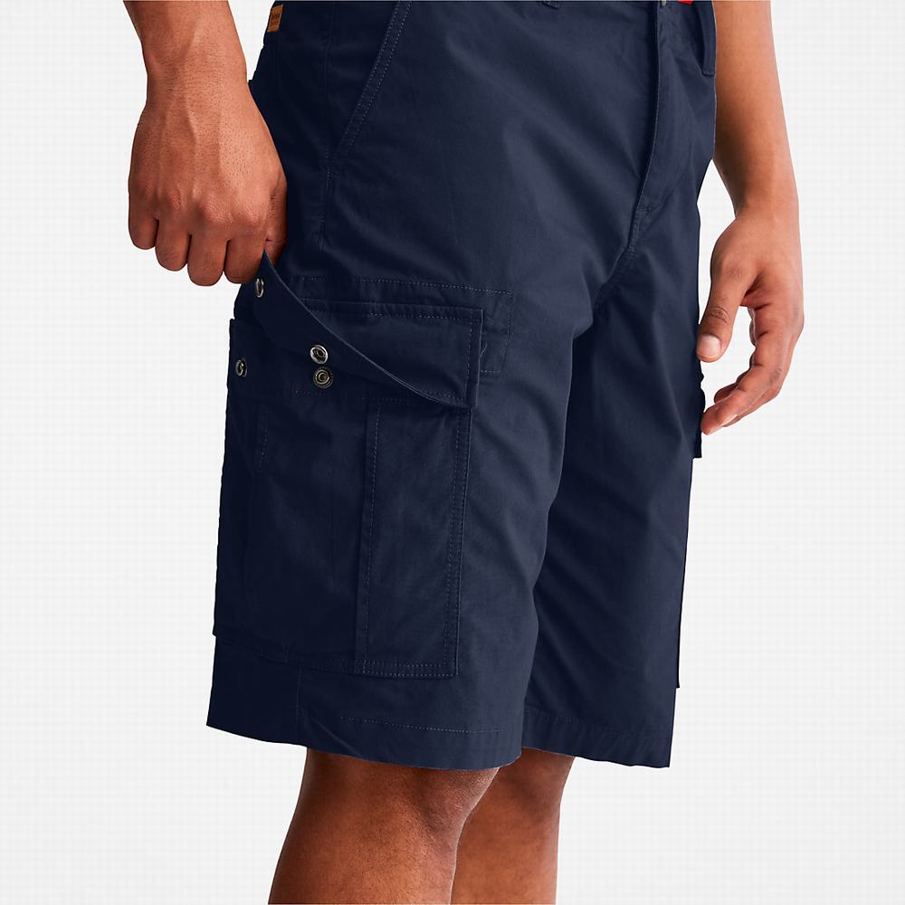 Pánské Šortky Timberland Poplin Cargo Tmavě Blankyt | TI34160-143
