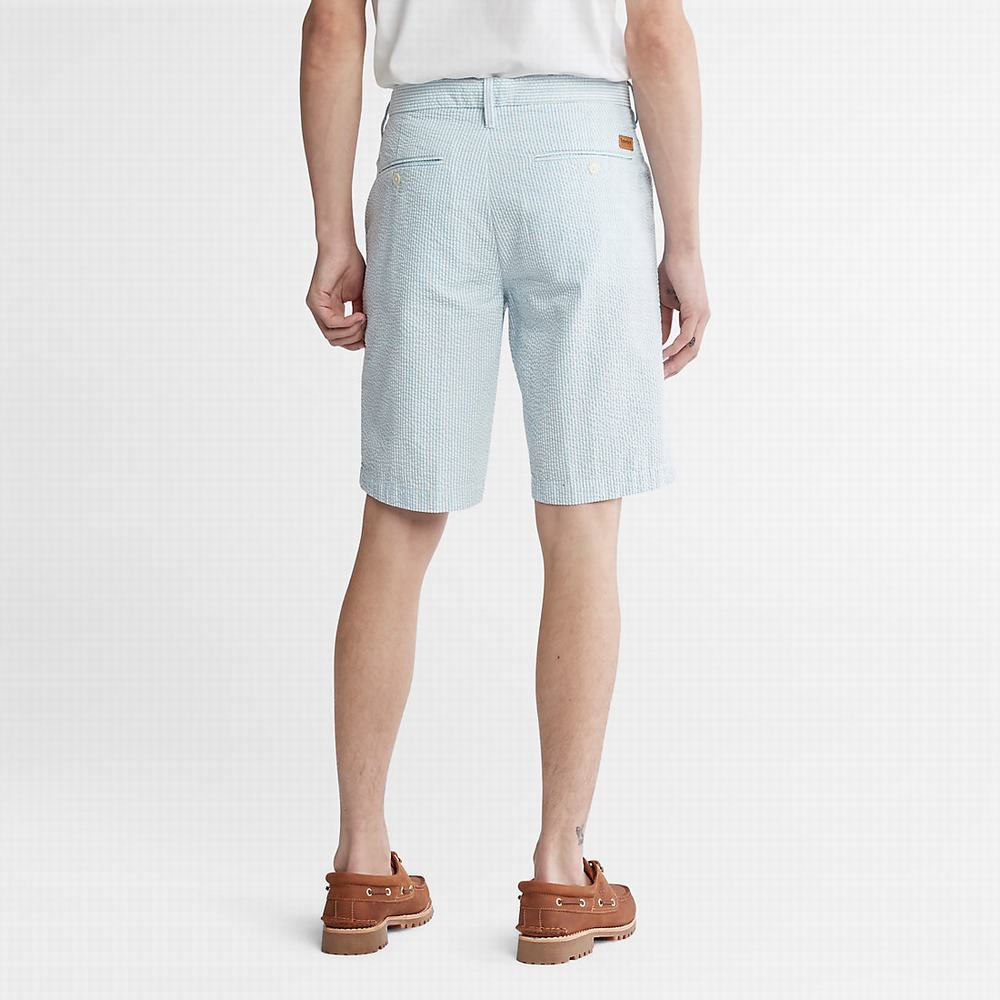 Pánské Šortky Timberland Seersucker Světle Blankyt | TI28960-542