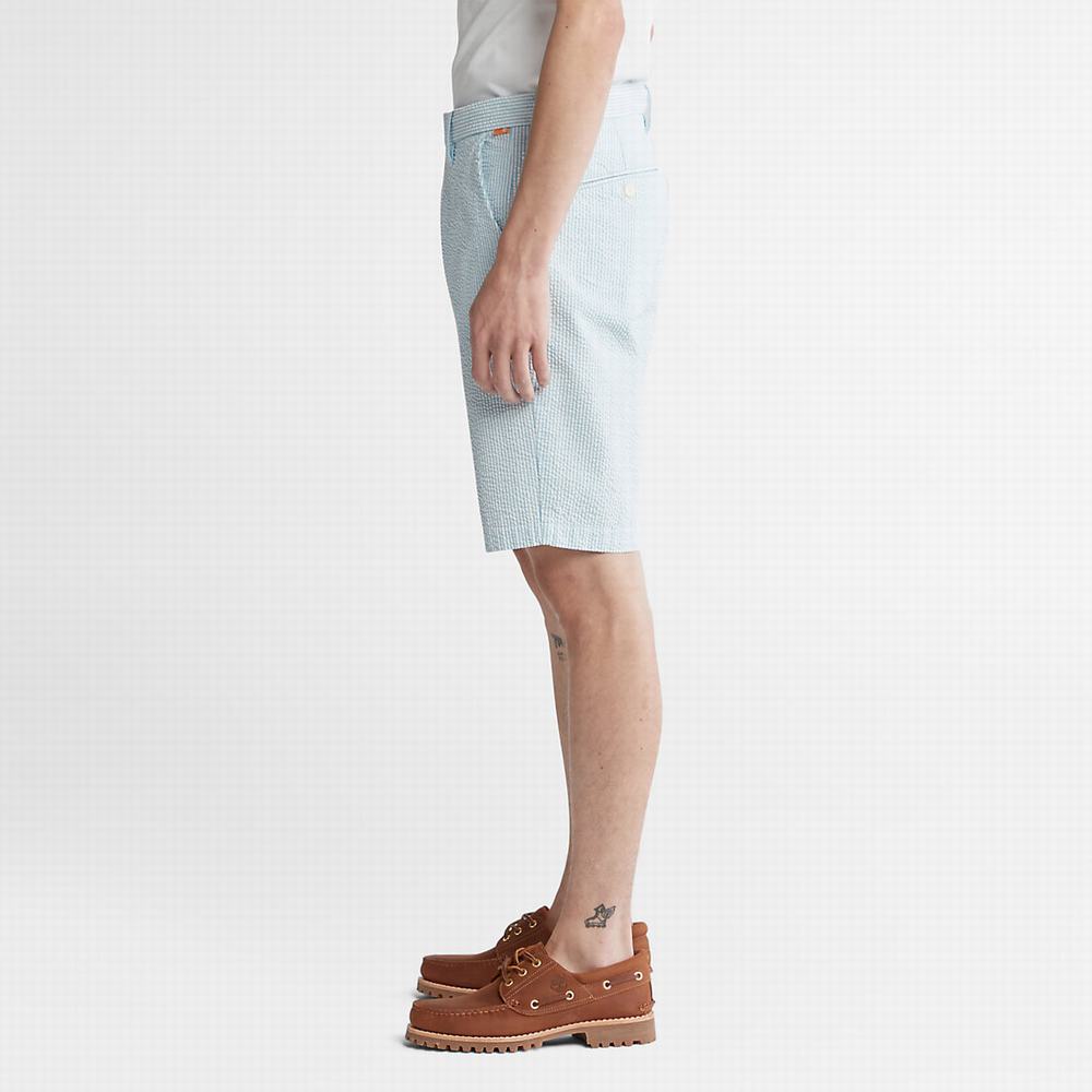 Pánské Šortky Timberland Seersucker Světle Blankyt | TI28960-542