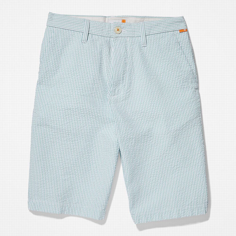 Pánské Šortky Timberland Seersucker Světle Blankyt | TI28960-542