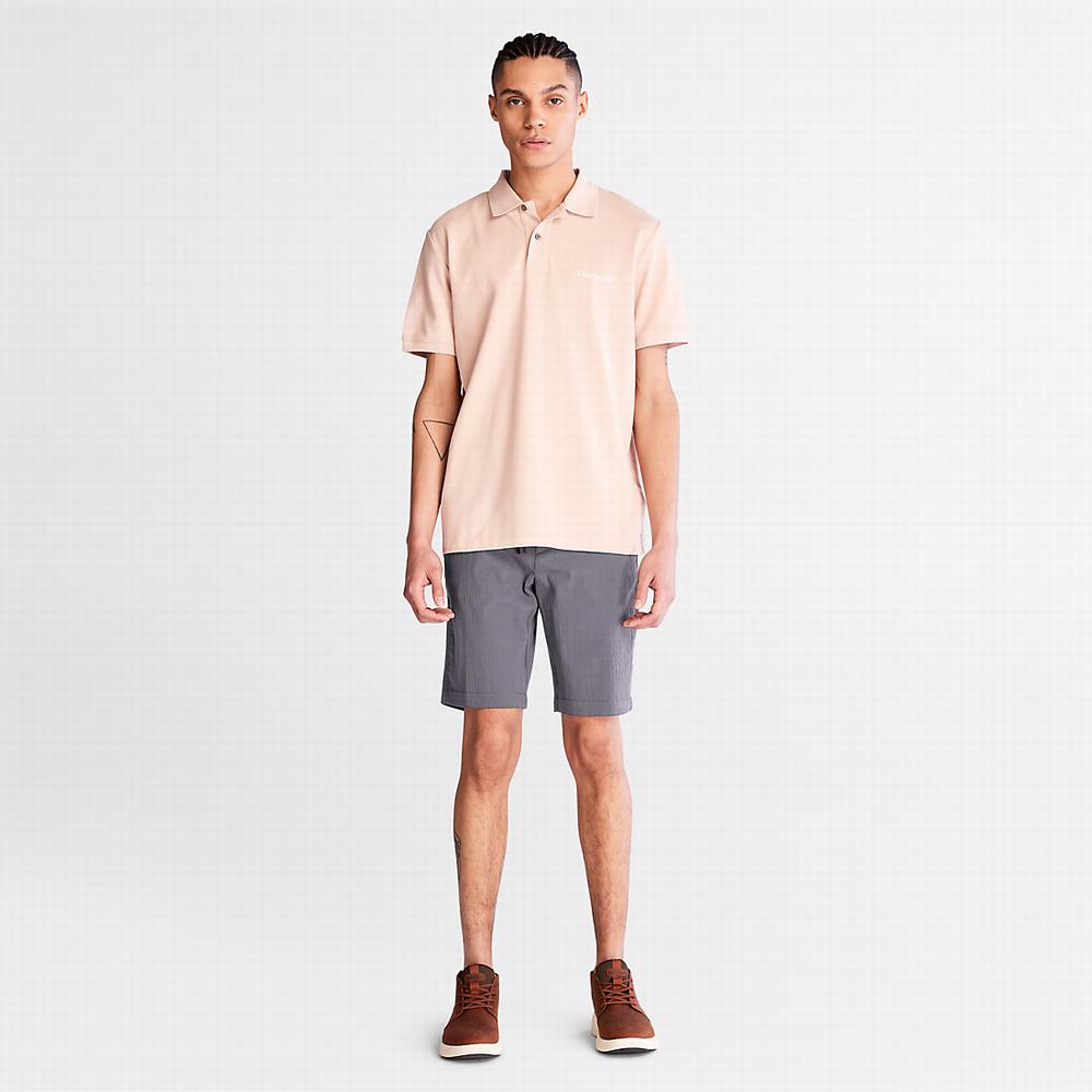 Pánské Šortky Timberland Squam Lake Seersucker Tmavě Šedé | TI40519-140