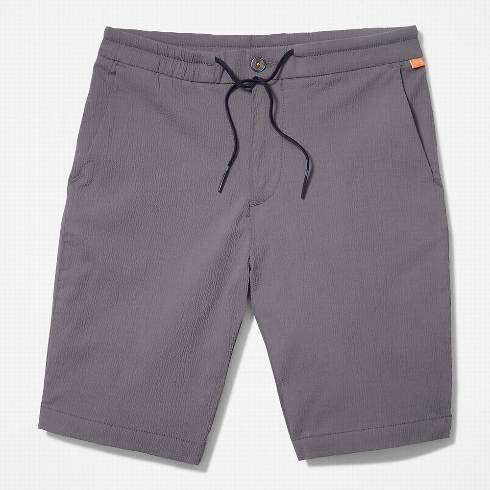 Pánské Šortky Timberland Squam Lake Seersucker Tmavě Šedé | TI40519-140