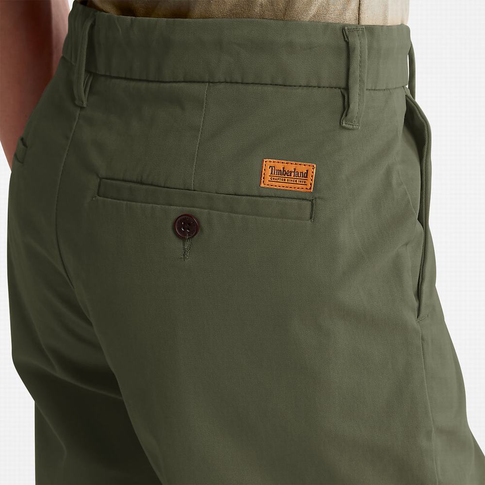 Pánské Šortky Timberland Squam Lake Stretch Chino Zelene | TI70812-821