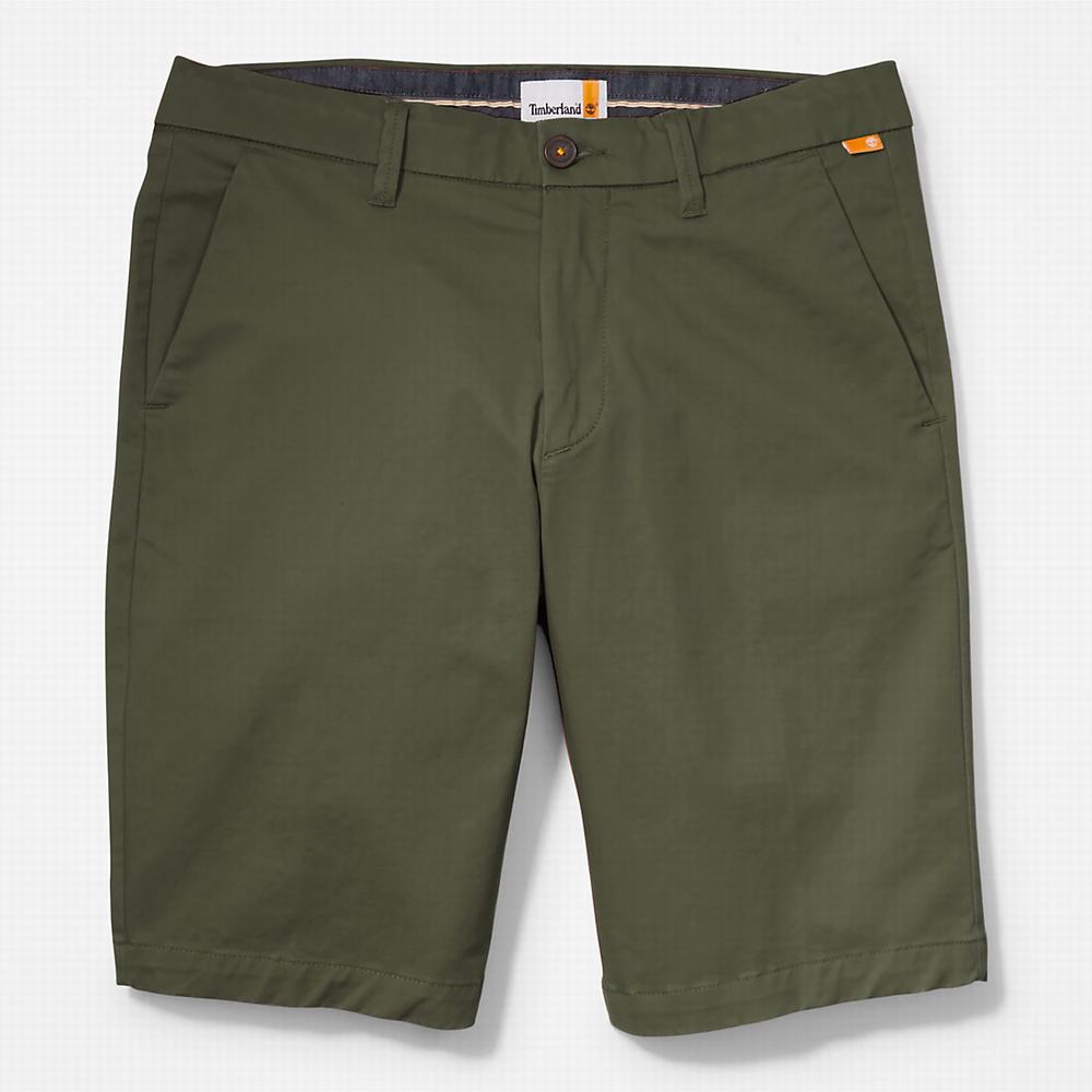 Pánské Šortky Timberland Squam Lake Stretch Chino Zelene | TI70812-821