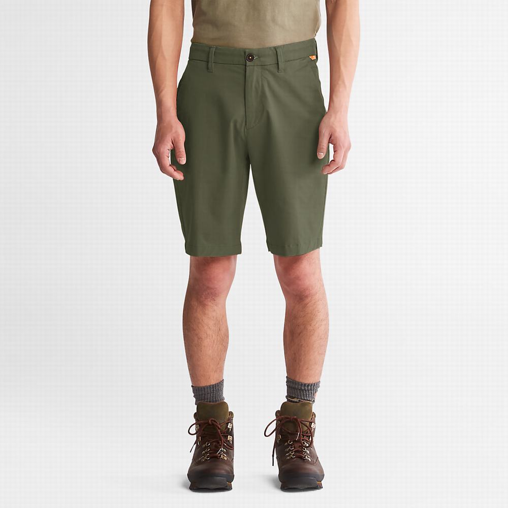 Pánské Šortky Timberland Squam Lake Stretch Chino Zelene | TI70812-821