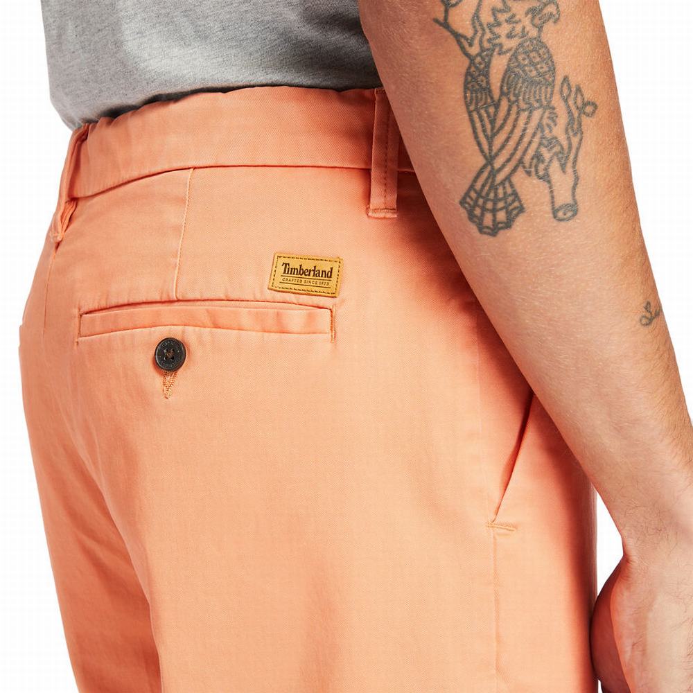 Pánské Šortky Timberland Squam Lake Stretch Chino Oranžové | TI81395-813