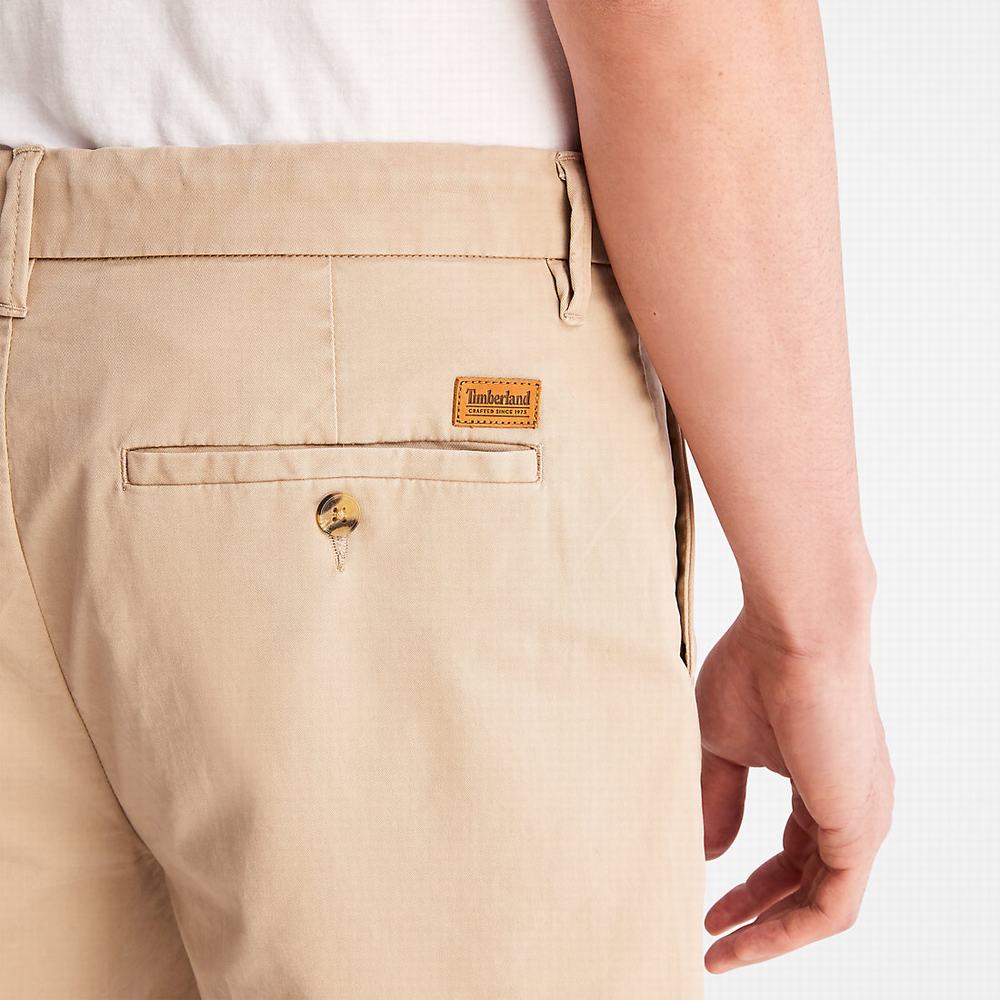 Pánské Šortky Timberland Squam Lake Stretch Chino Béžový | TI87534-195