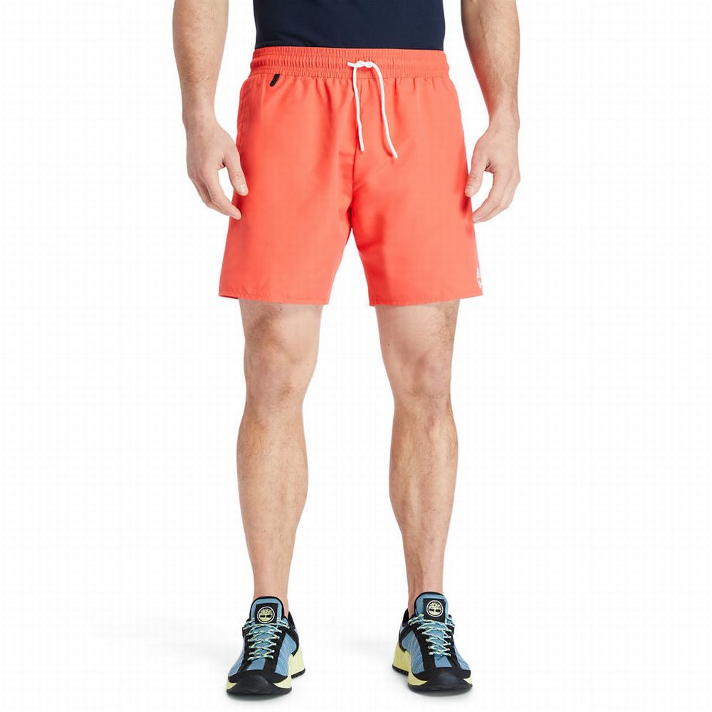 Pánské Šortky Timberland Sunapee Lake Solid-colour Swim Červené | TI02361-681