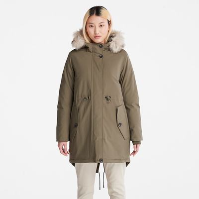 Dámské Bundy Parka Timberland Mt. Kelsey Fleece-Podšité Tmavě Zelene | TI85672-186