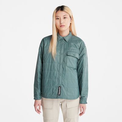 Dámské Bundy Timberland Prošívaný Overshirt Zelene | TI28403-026