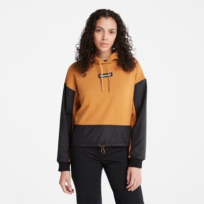 Dámské Mikiny S Kapucí Timberland Colorblock Mixed-Media Hnědé | TI20396-318