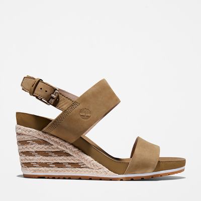 Dámské Sandály Timberland Capri Sunset Klínku Greige | TI93214-829