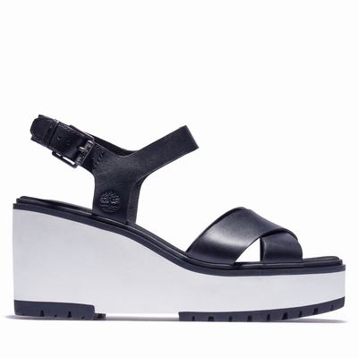 Dámské Sandály Timberland Koralyn Klínku Černé | TI48560-183