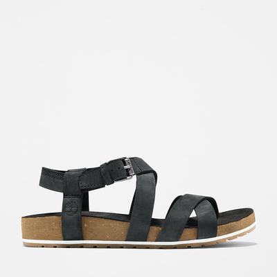 Dámské Sandály Timberland Malibu Waves Ankle Páskové Černé | TI27516-603