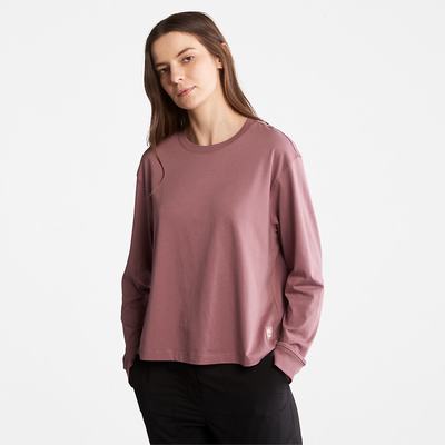 Dámské Tričko Timberland Anti-Odour Supima® Bavlněné Long-sleeved T-Shirt Růžové | TI50492-980