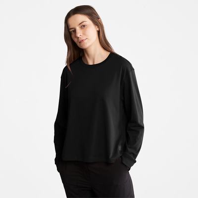 Dámské Tričko Timberland Anti-Odour Supima® Bavlněné Long-sleeved T-Shirt Černé | TI96304-256