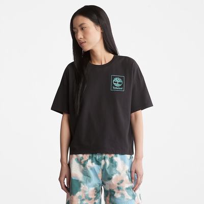 Dámské Tričko Timberland Back Graphic Logo T-Shirt Černé | TI35980-891