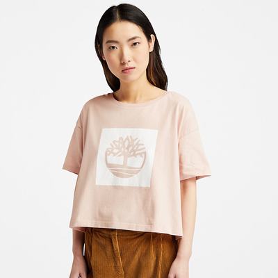 Dámské Tričko Timberland Cropped Logo T-Shirt Světle Růžové | TI85364-359