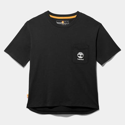 Dámské Tričko Timberland Logo-pocket T-Shirt Černé | TI01836-349