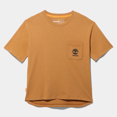 Dámské Tričko Timberland Logo-pocket T-Shirt Světle Hnědé | TI93715-164