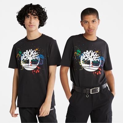 Dámské Tričko Timberland Paint Pride T-Shirt Černé | TI38296-027