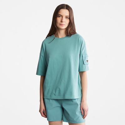 Dámské Tričko Timberland Progressive Utility Pocket T-Shirt Tyrkysové | TI75209-031