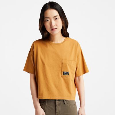 Dámské Tričko Timberland Progressive Utility Pocket T-Shirt Tmavě Žluté | TI79152-126