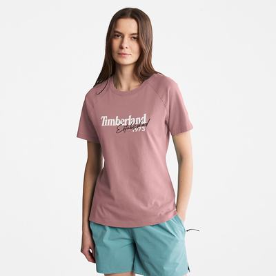 Dámské Tričko Timberland Raglan-sleeve Logo T-Shirt Růžové | TI97362-412