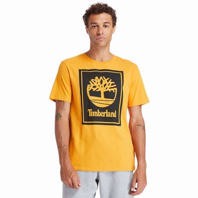 Dámské Tričko Timberland Stack Logo T-Shirt Oranžové | TI08543-872