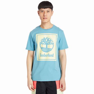 Dámské Tričko Timberland Stack Logo T-Shirt Tyrkysové | TI40235-947