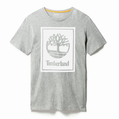 Dámské Tričko Timberland Stack Logo T-Shirt Šedé | TI94062-957