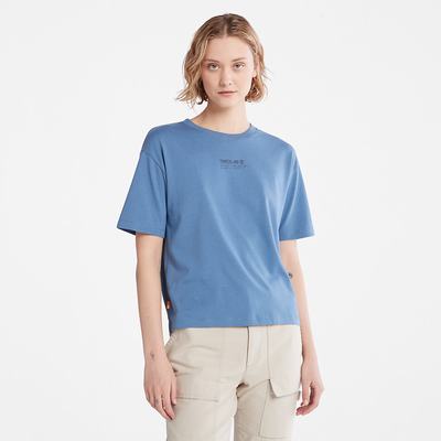 Dámské Tričko Timberland T-Shirt with Tencel™ x Refibra™ Technologie T-Shirt Blankyt | TI63419-324