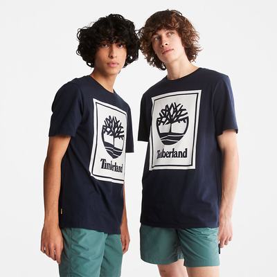 Dámské Tričko Timberland Tree Logo T-Shirt Tmavě Blankyt | TI09865-458