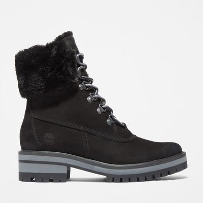 Dámské Zimní Boty Timberland Courmayeur Valley 6-Inch Waterproof Faux-Fur Černé | TI24390-590